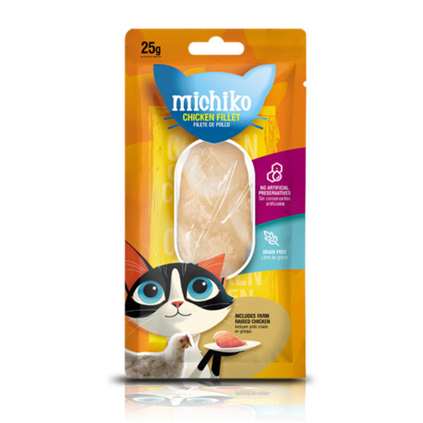 Snack para gatos Michiko Chicken Filete 25 Gr