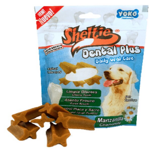 Sheltie Snack para perros dental Plus Manzanilla 85 Gr