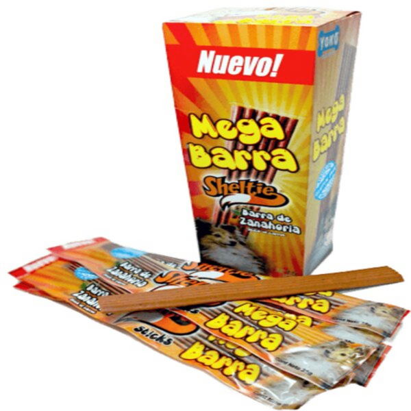 Sheltie Snack para perros Mega Barra Zanahoria 38 Gr