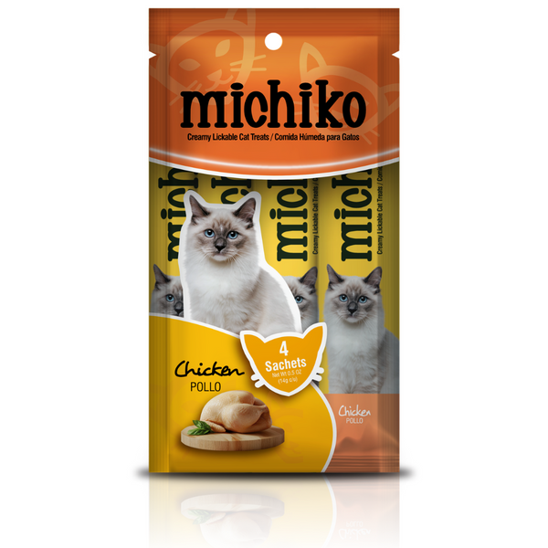 Snacks para gatos Michiko x 4 sobres de pollo