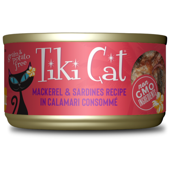 LATA TIKI CAT MACKEREL & SARDINES RECIPE IN CALAMARI CONSOME 80 GR
