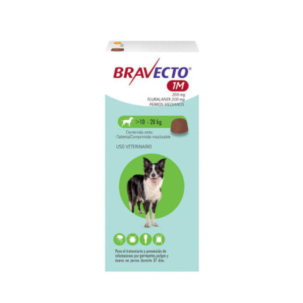 Antipulgas perros Bravecto 1M 10-20Kg