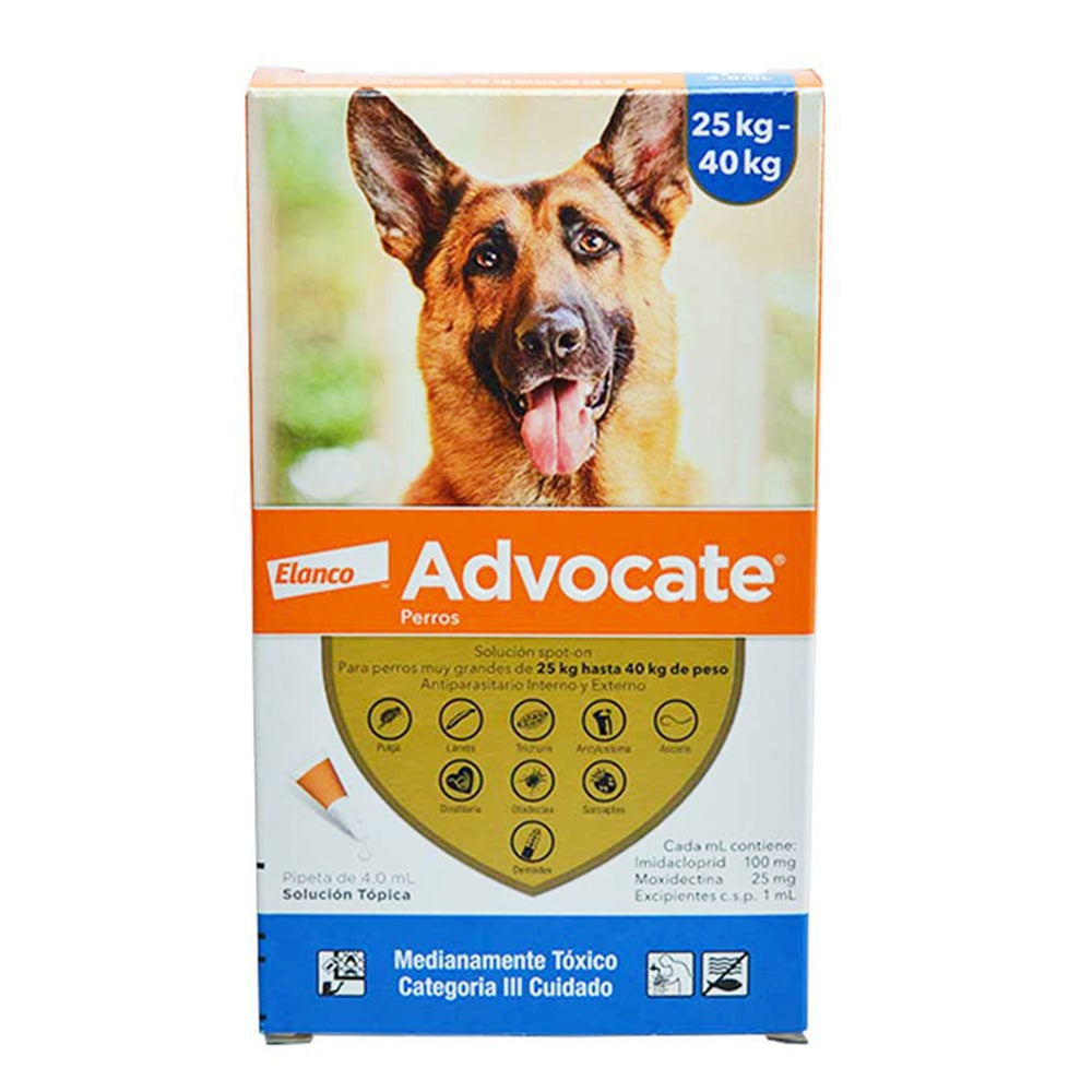 Antipulgas y desparasitante para perros Advocate entre 4 - 10 Kg