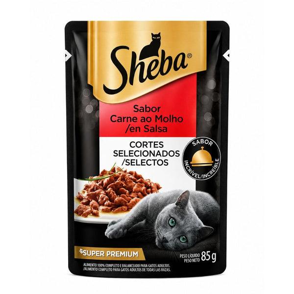Alimento Húmedo Para Gatos Adulto Sheba Sabor Carne 85 gr