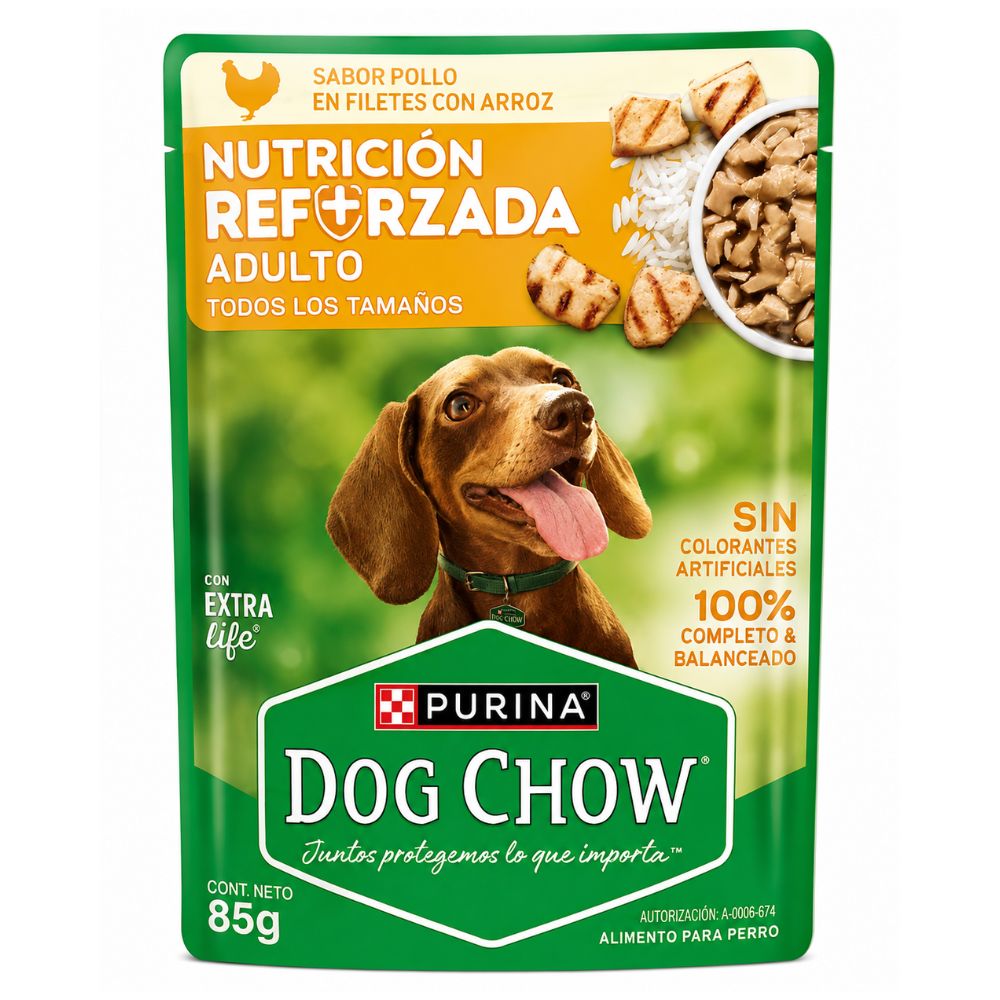 Alimento Húmedo Para Perro Adulto Dog Chow Pollo 85 gr