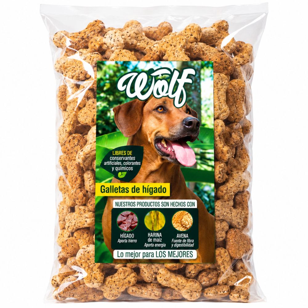Galleta Para Perro Wolf Higado Hueso Maxi
