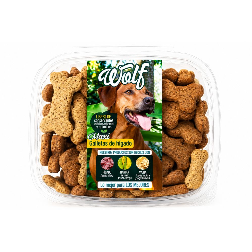 Galleta Para Perro Wolf Higado Hueso Maxi