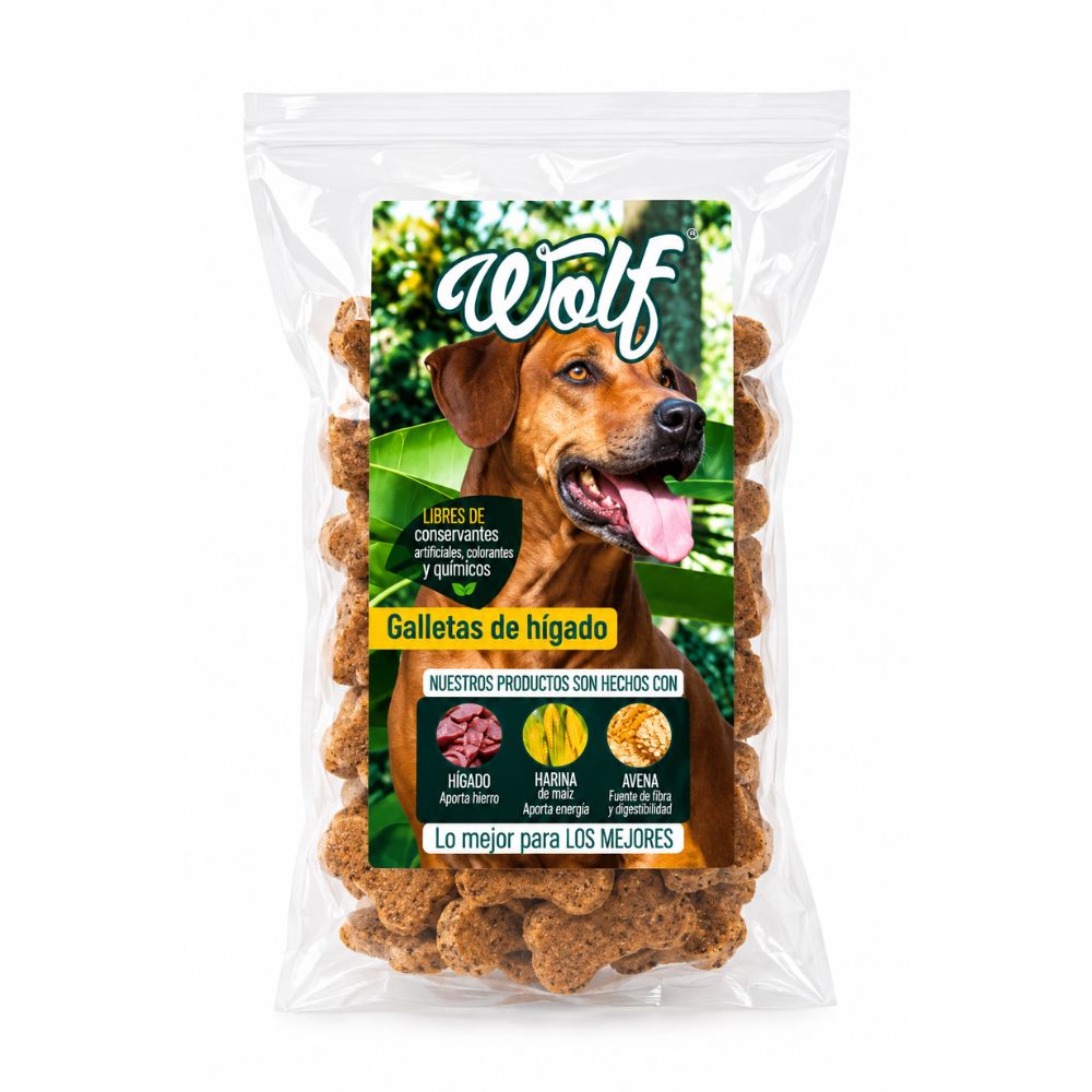 Galleta Para Perro Wolf Higado Hueso Maxi
