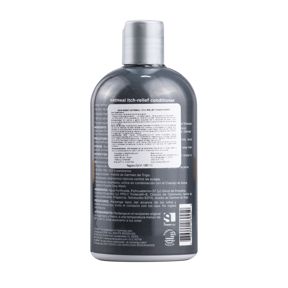 Acondicionador para mascotas Dog Wash Oatmeal Itch Relief 12oz