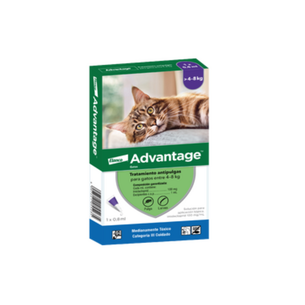 Antipulgas gatos Advantage 4 - 8 Kg