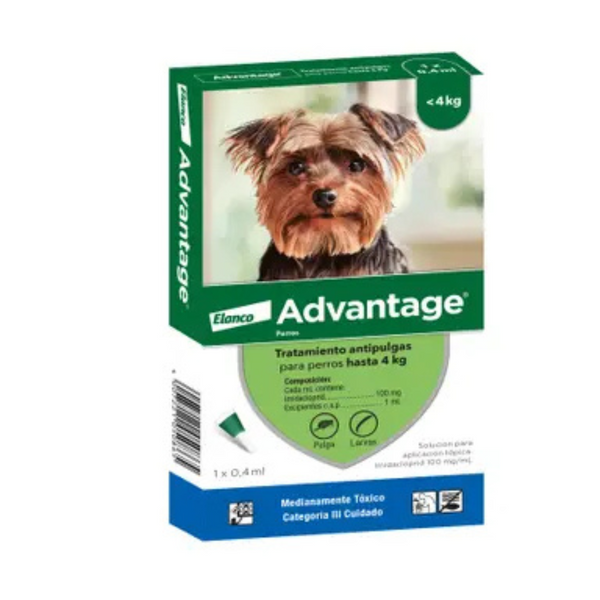 Antipulgas para perros Advantage hasta 4 Kg