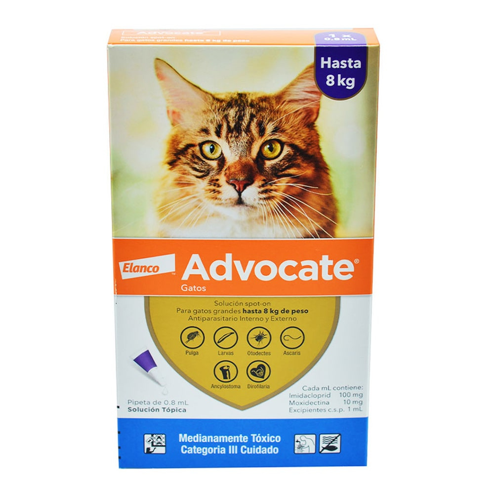 Antipulgas y desparasitante gatos Advocate 4 - 8 Kg