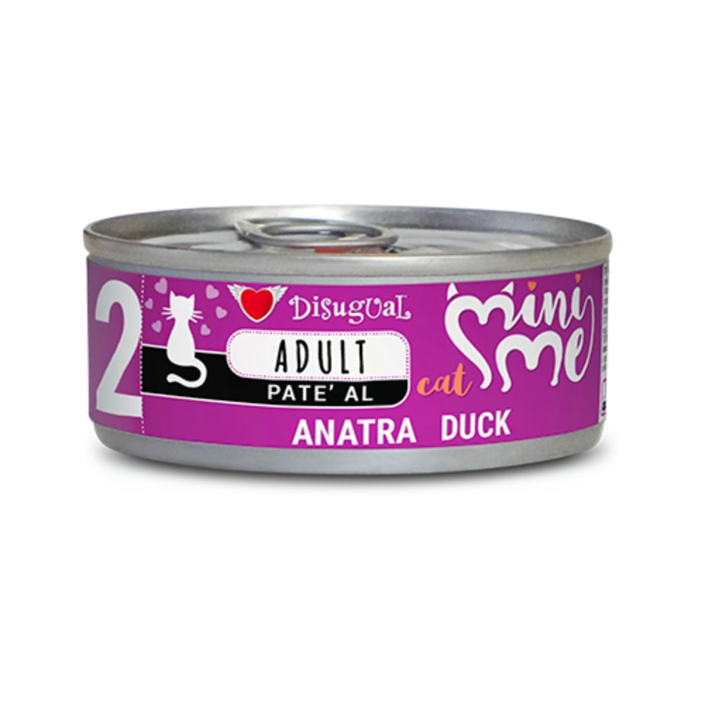 Alimento Humedo Para Gato Disugual Mini Me N2 Pato 85gr