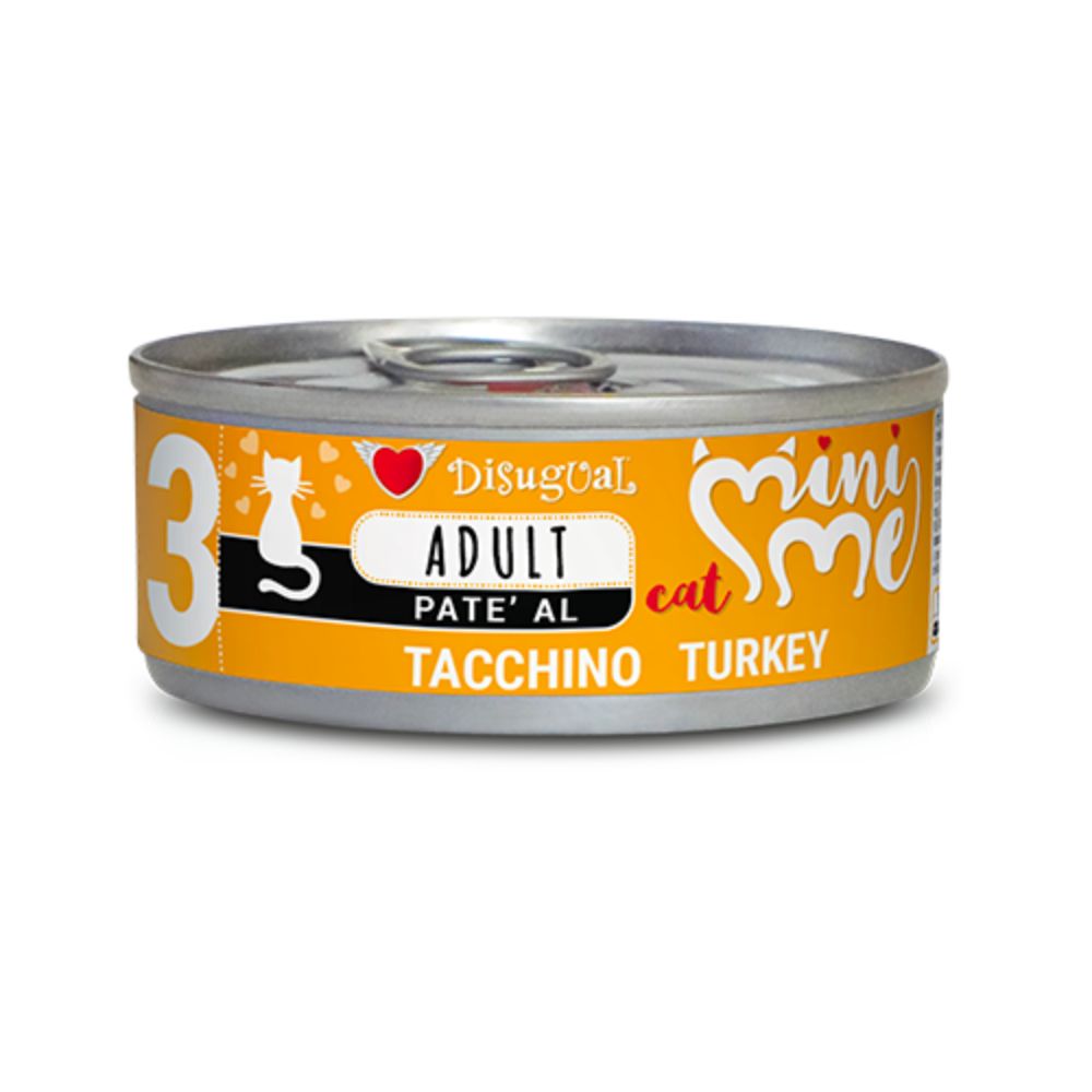 Alimento Humedo Para Gato Disugual Mini Me N3 Pavo 85gr