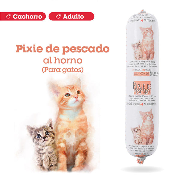 Alimento Húmedo para Gato Pixie Adulto y Cachorro Dieta Horneada Pescado Bolsa por 6 Unidades (Solo Bogotá)