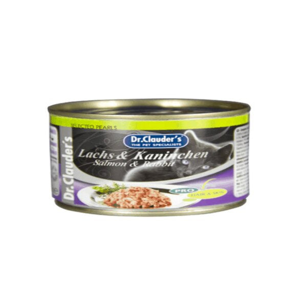 Alimento húmedo para gatos Dr Clauder's Lata Salmón y Conejo Pearls Lach & Kaninchen 200gr