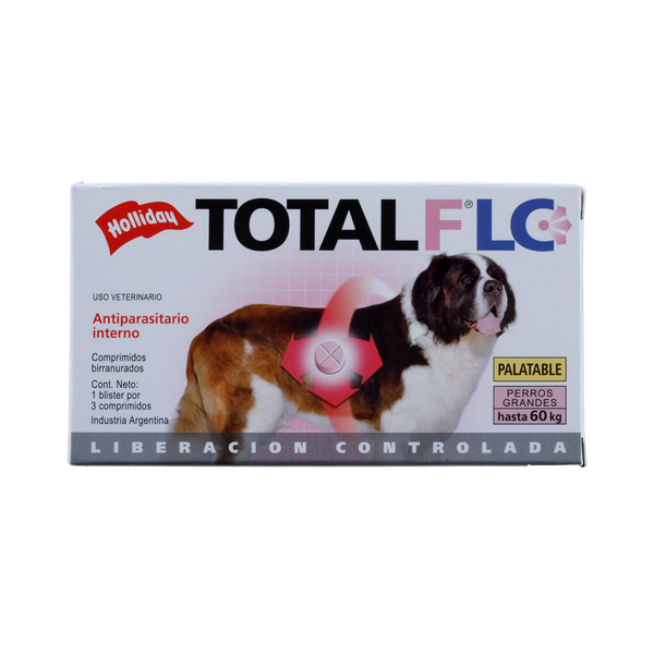 Antiparasitario Interno Total FLC Perro Grande (20,1 a 60 Kg) 3 Tabletas