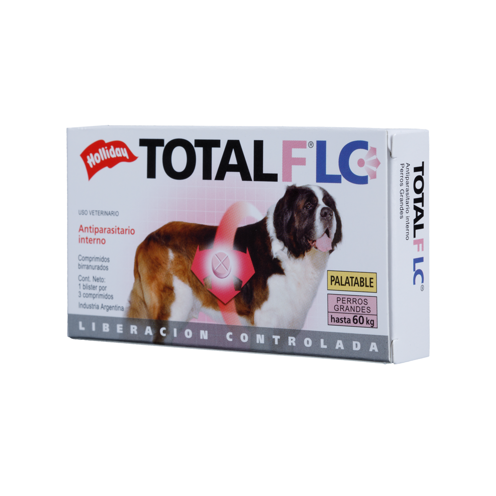 Antiparasitario Interno Total FLC Perro Grande (20,1 a 60 Kg) 3 Tabletas