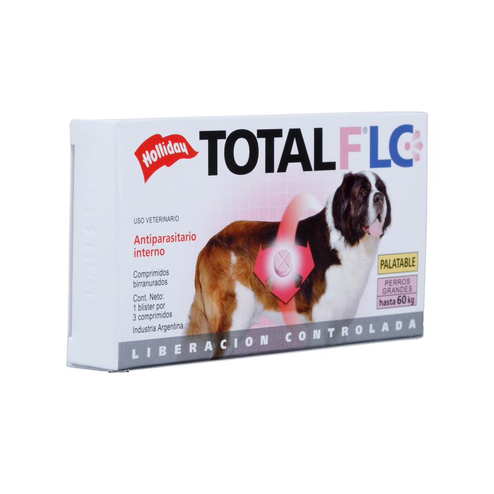 Antiparasitario Interno Total FLC Perro Grande (20,1 a 60 Kg) 3 Tabletas