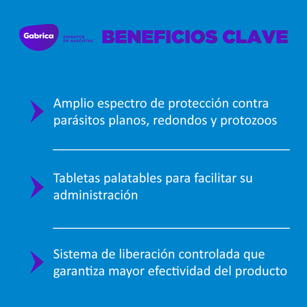 Antiparasitario Interno Total FLC Perro Grande (20,1 a 60 Kg) 3 Tabletas