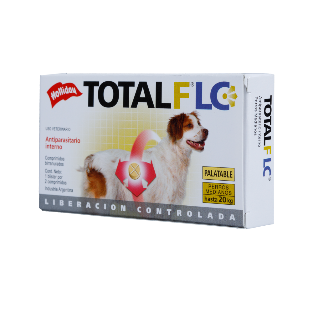 Antiparasitario Interno Total FLC Perro Mediano (10,1 -20 Kg) 2 Tabletas