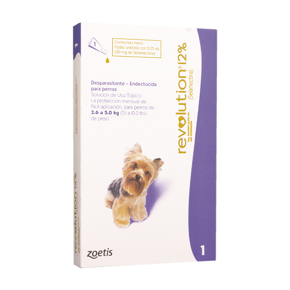 Antiparasitario Revolution Perro 12% 0,25ml (2,6 a 5 Kg)