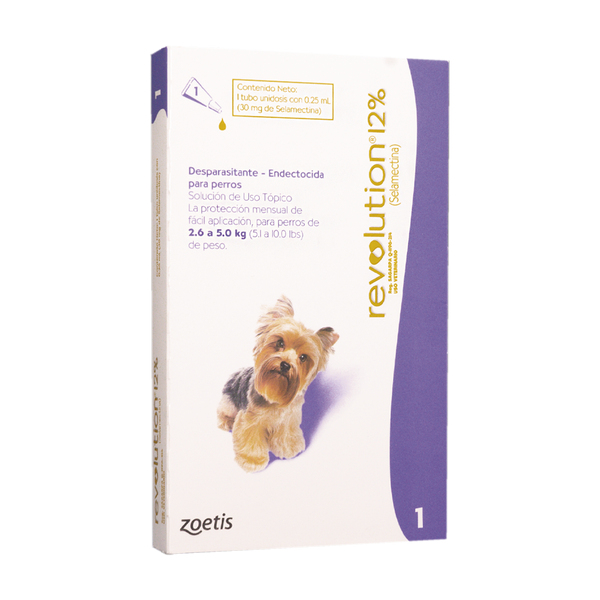 Antiparasitario Revolution Perro 12% 0,25ml (2,6 a 5 Kg)