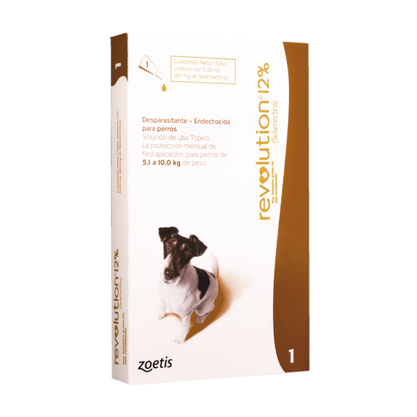 Antiparasitario Revolution Perro 12% 0,50ml (5,1 a 10 Kg)