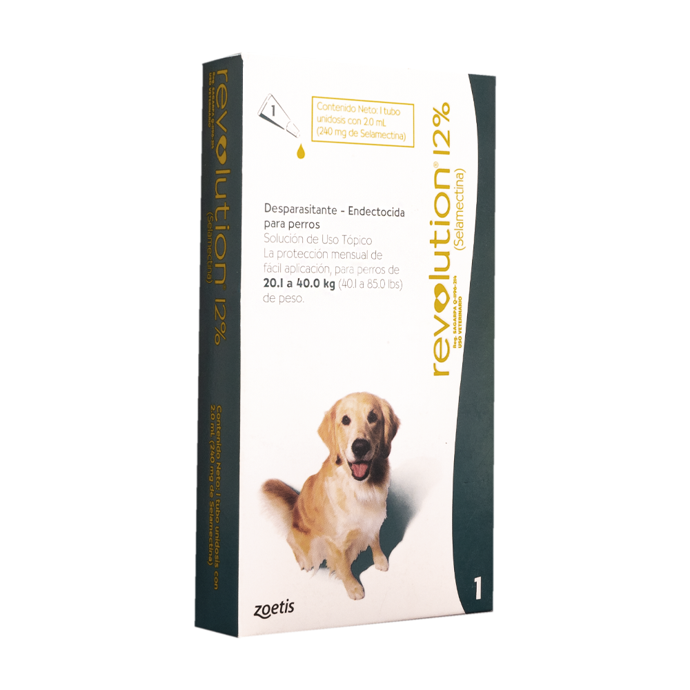Antiparasitario Revolution Perro 12% 2,00 ml (20,1 a 40 Kg)