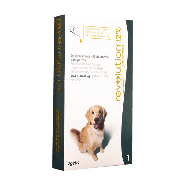 Antiparasitario Revolution Perro 12% 2,00 ml (20,1 a 40 Kg)