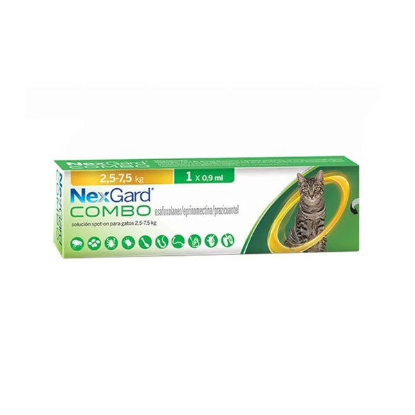 Antipulgas y Desparasitante Para Gato Nexgard Combo entre 2.5 - 7.5 Kg