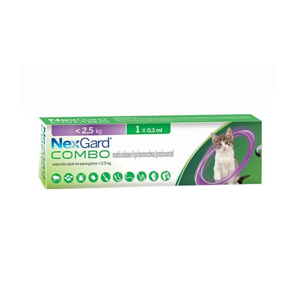 Antipulgas y Desparasitante Para Gato Nexgard Combo hasta 2.5 Kg