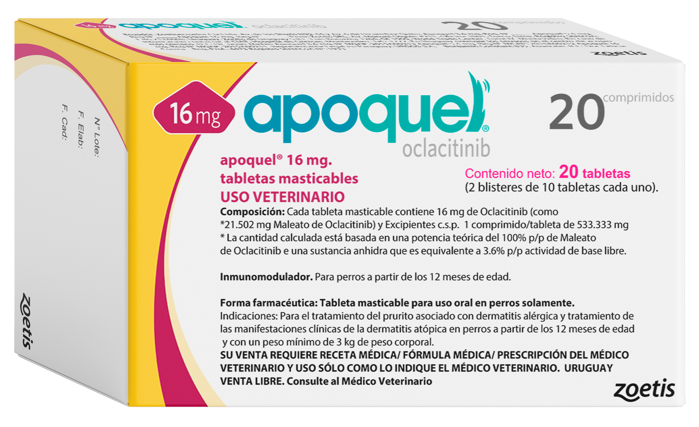 Apoquel perros 20 tabletas masticables