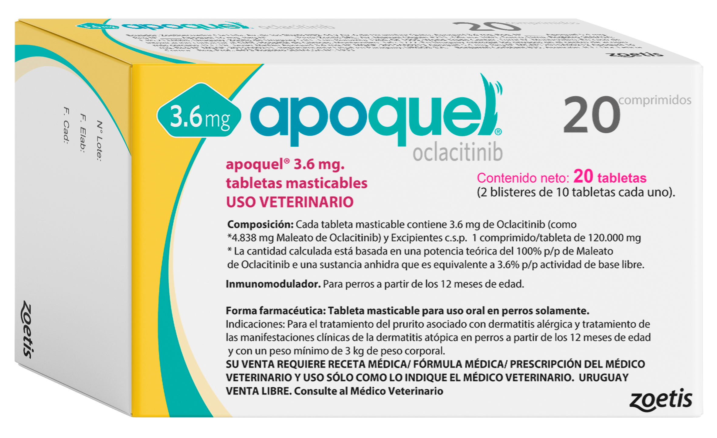 Apoquel perros 20 tabletas masticables
