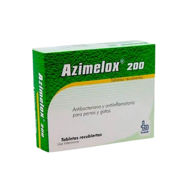 Antibiótico para perros y gatos Azimelox 200 Mg 6 Tabletas