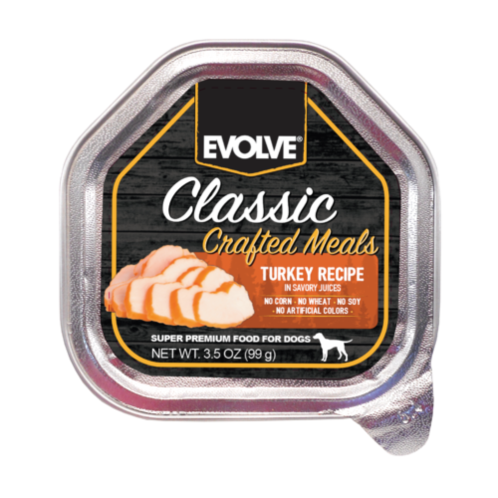 Alimento húmedo para perros Evolve Classic Pavo 100gr