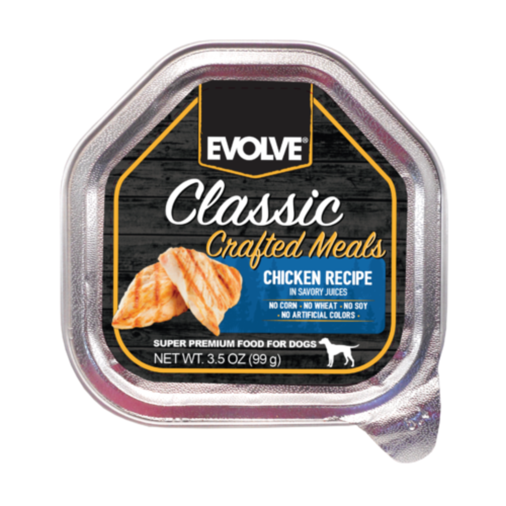 Alimento húmedo para perros Evolve Classic pollo 100gr