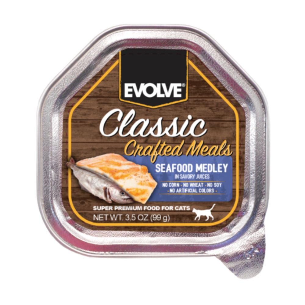 Alimento húmedo para Gatos Evolve Classic Seafood  99gr