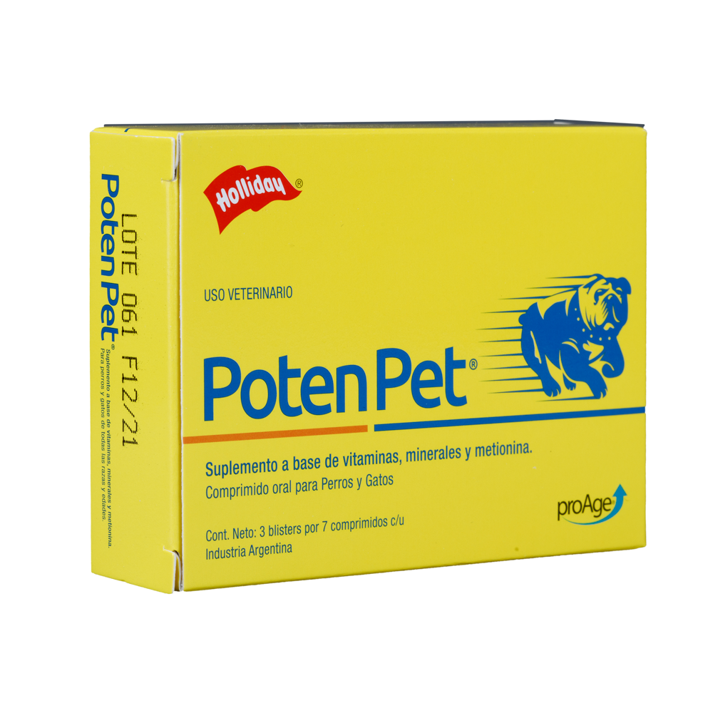 Biomodulador Poten Pet para Perros y Gatos 21 comprimidos