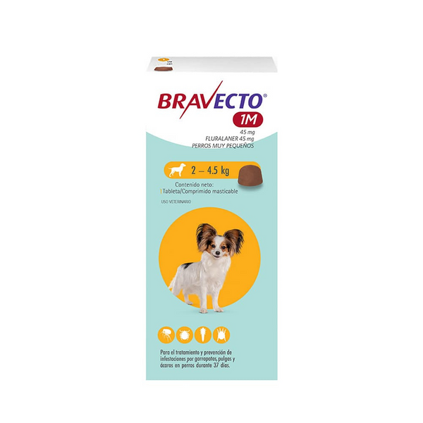 Antipulgas perros Bravecto 1M  2-4.5kg
