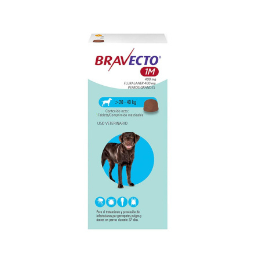 Antipulgas perros bravecto 1M 20-40 kg