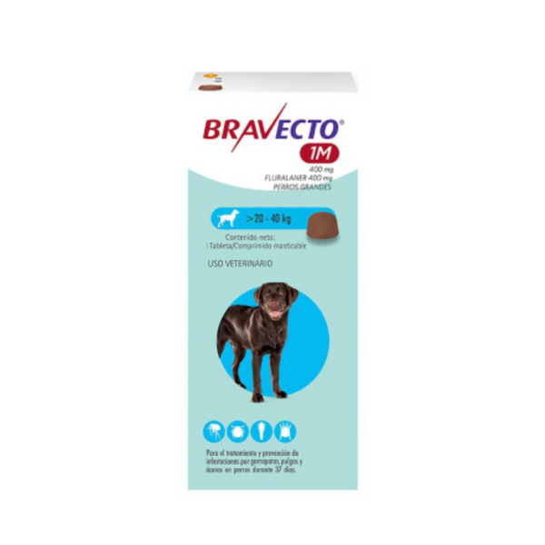 Antipulgas perros bravecto 1M 20-40 kg