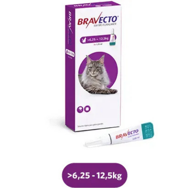 Antipulgas gatos Bravecto Spot on 6.25 - 12.5 Kg