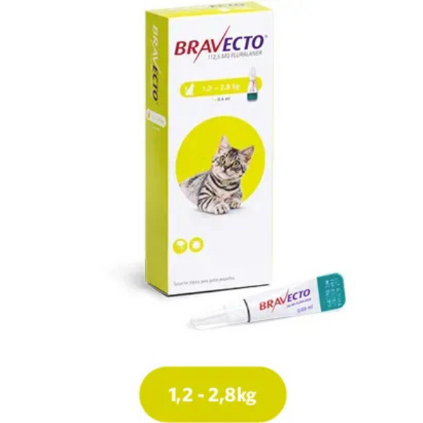 Antipulgas gatos Bravecto Spot on 1.2 - 2.8 Kg