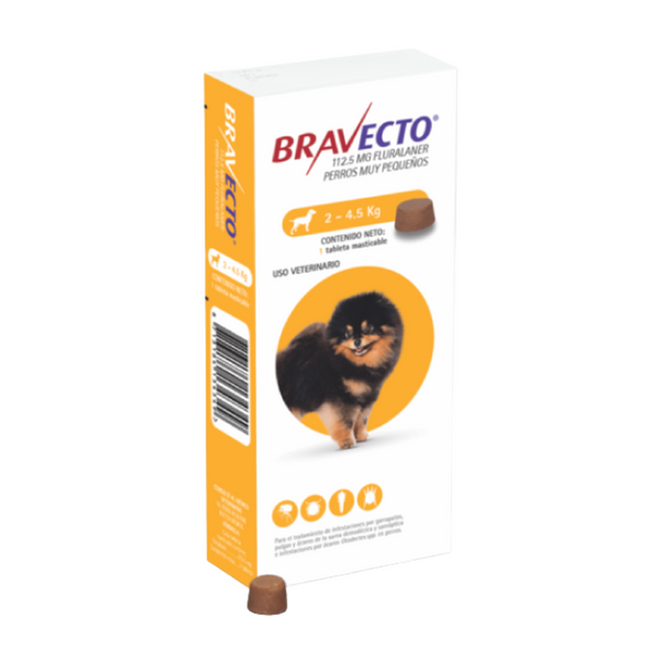 Antipulgas perros Bravecto  2 - 4.5 Kg