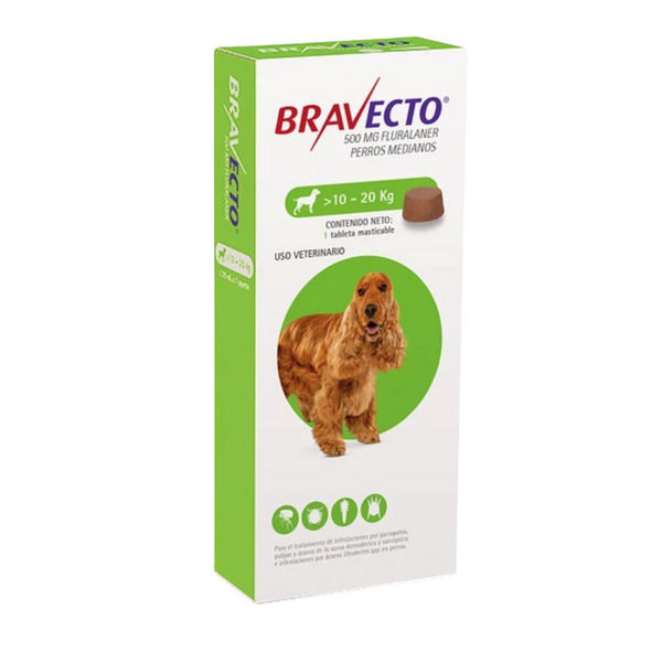 Antipulgas para perros Bravecto entre 10 - 20 Kg