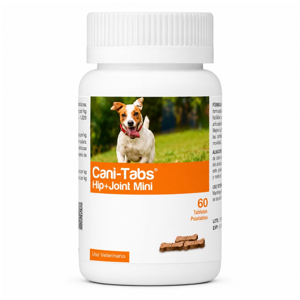 Suplemento Nutricional Para Perros Cani-Tabs Hip+Joint Mini 60 Tabletas Palatables