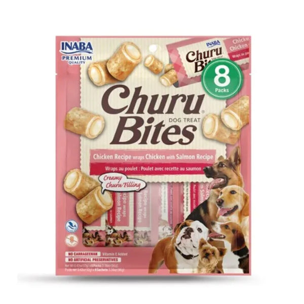 Churu Bites Snack Perros Pollo y Salmon 96 gr