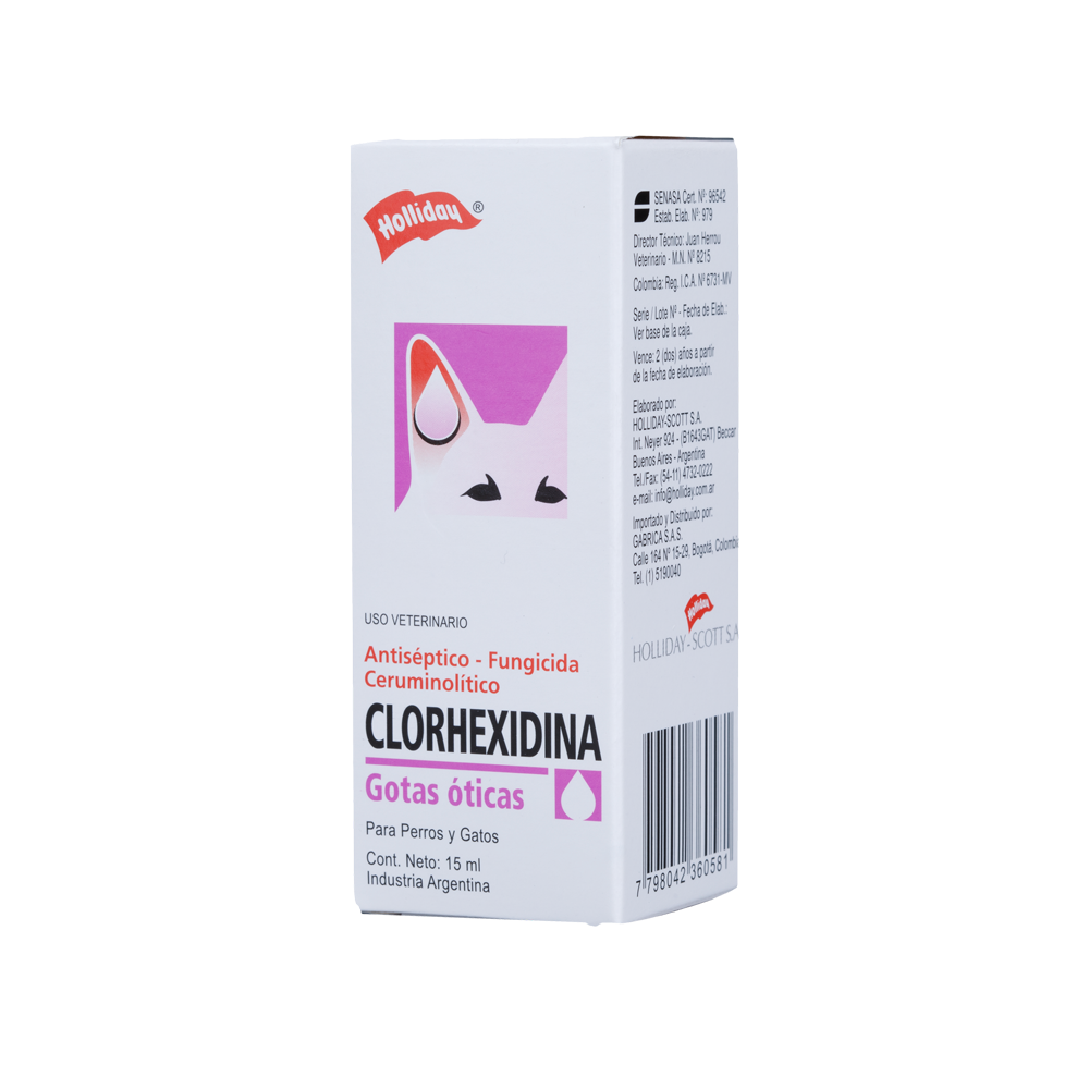 Clorhexidina Gotas Óticas Perros y Gatos 15ml
