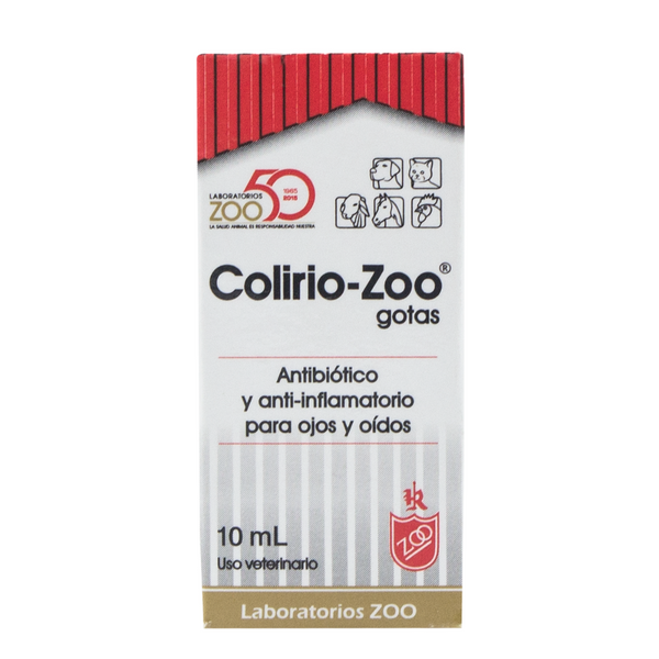 Antibiótico oftálmico Colirio Zoo Gotas 10 Ml